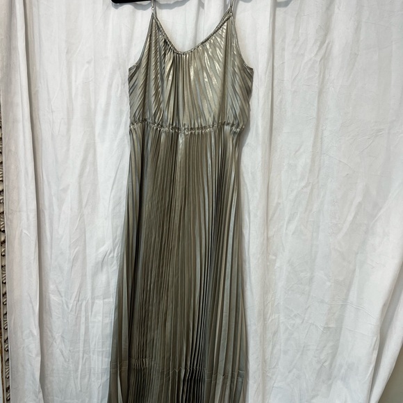 All Saints Silver Satin Dress Large - Picture 4 of 7